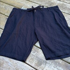 NWT Scott Ellis linen blend navy blue Casual Shorts size 34